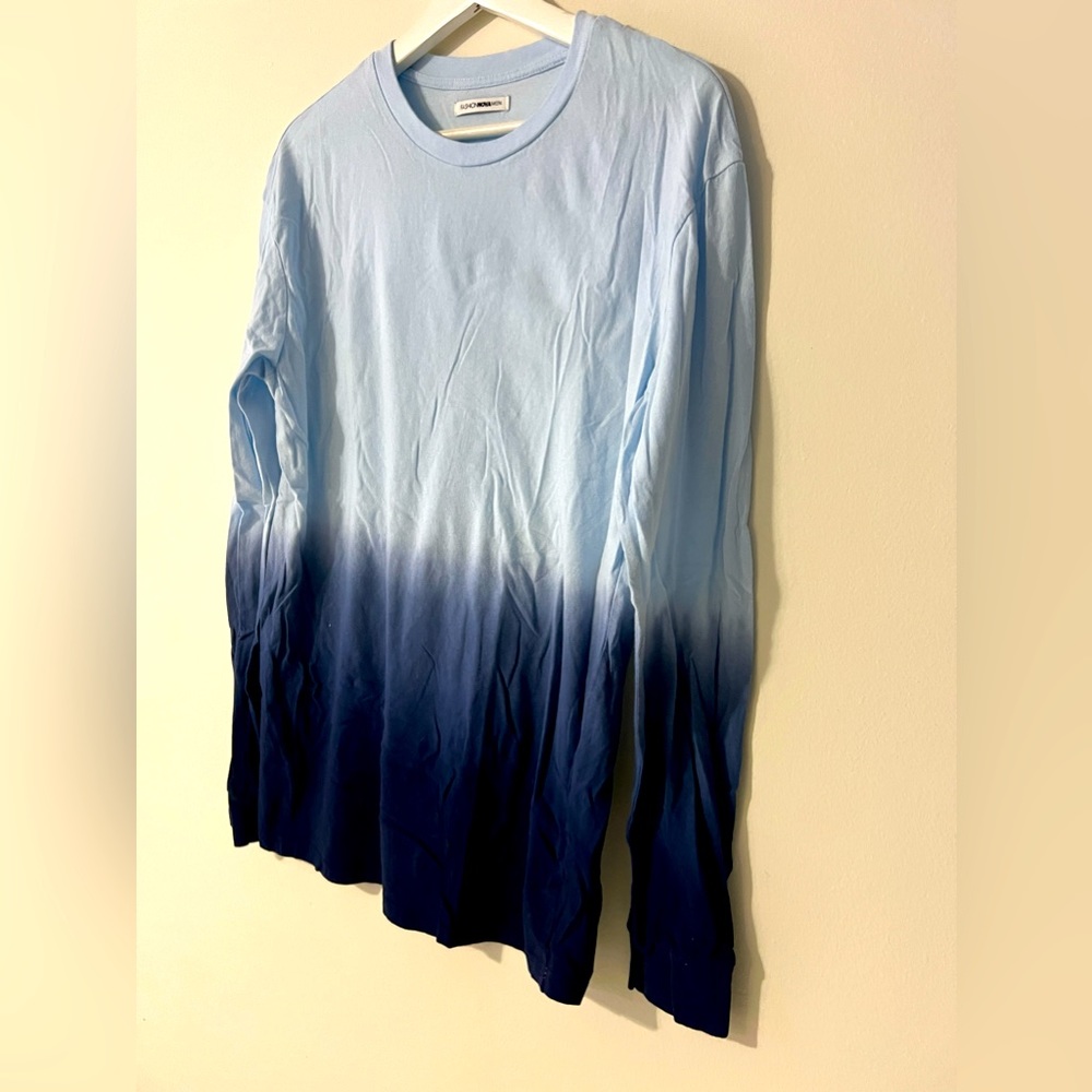 Men fashion multicolor blue long sleeve shirt by FashionNova Men size Small